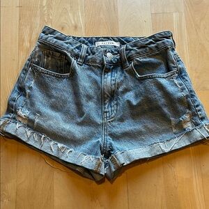 PacSun Blue Jean Shorts Cuffed Mom Shorts
